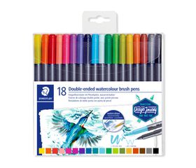 Staedtler – Duo Aquarel Brush – 18 pcs Assorted (3001 TB18)
