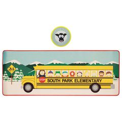 SOUTH PARK - Elementary School Bus - XL Desktop Mat + 1 Coaster