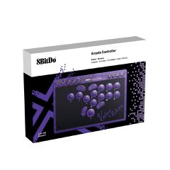 8Bitdo - Arcade Controller - Purple / Nintendo Switch 2-thumb-1