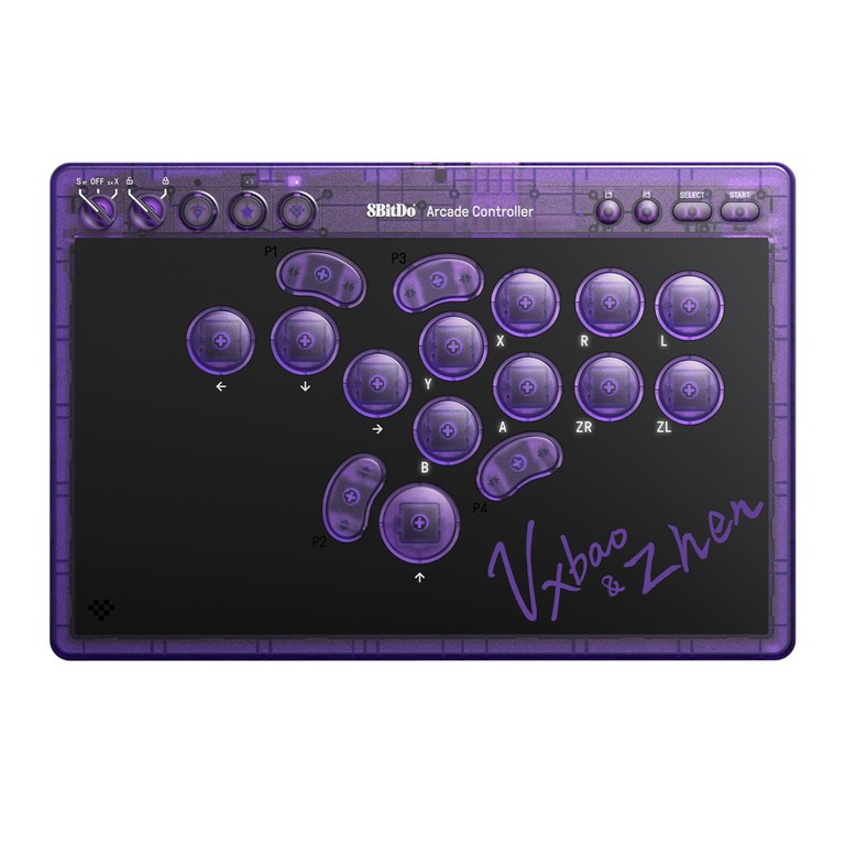 8Bitdo - Arcade Controller - Purple / Nintendo Switch 2