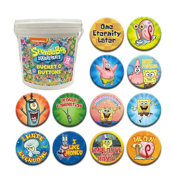 SPONGEBOB SQUAREPANTS - Button 3.2cm - 1 pc (12 Σχέδια Random Pick)