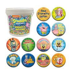 SPONGEBOB SQUAREPANTS - Button 3.2cm - 1 pc (12 Σχέδια Random Pick)