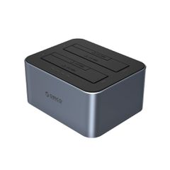 Orico 6626C3-C-V1 2-Drive Docking Station with Offline Clone Function 2.5"/3.5" SATA HDD/SSD - Gray