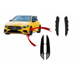 Kit Emprós Profulaktíras Flaps Plaϊná ptervgia ptervgia katállhla gia Mercedes A-Class W177 V177 (04.2018-2022) A35 Schediasmós Mavro Edition