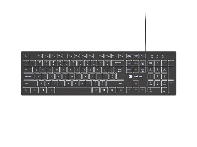 Natec Herring Glow US Keyboard with white backlight