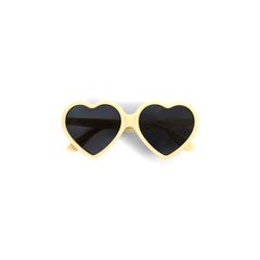 Filibabba - Kids Sunglasses – Heart – Recycled Plastic - Sunlight - Yellow - 1-3 Years / Toys