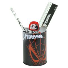 SPIDER-MAN - Stationery Set + Pencil Pot - 7pc.-thumb-1