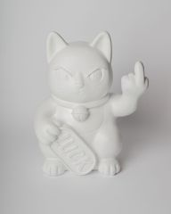 Blogo - Maneki Figure - White - Large-thumb-1