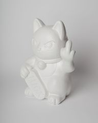 Blogo - Maneki Figure - White - Large-thumb-3