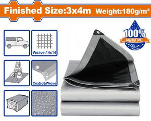 Wadfow WTQ8034 Μουσαμάς Αδιάβροχος 180gr/m² 3X4m