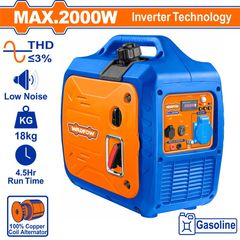 Wadfow WGEAS020 Αθόρυβη Γεννήτρια Βαλιτσάκι Inverter Βενζίνης Τετράχρονη με Χειροκίνητη Μίζα