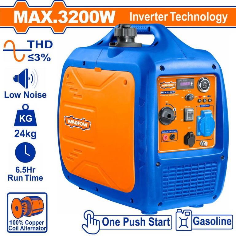 Wadfow WGEAS032D Γεννήτρια Inverter Βενζίνης με Χειροκίνητη - Ηλεκτρική Μίζα
