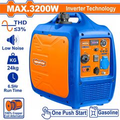 Wadfow WGEAS032D Γεννήτρια Inverter Βενζίνης με Χειροκίνητη - Ηλεκτρική Μίζα