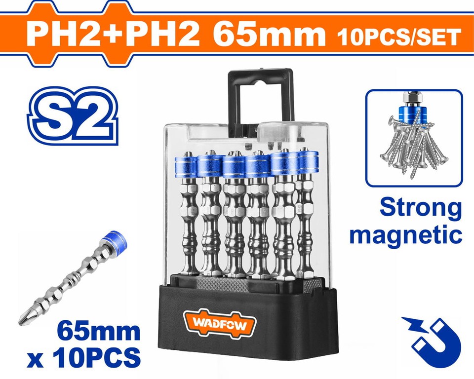 Wadfow WSV3B01 Σετ Μυτες Μαγν Διπλες Ρη2 + Ρη2 65mm 10τεμ