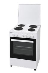 Crown CHP-6060W Ηλεκτρική Κουζίνα 60L με Εμαγιέ Εστίες 60cm Λευκή