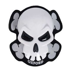 Επιγονατίδα / Ξύστρες γονάτων Oxford Knee Sliders Skull OX682 - Λευκό (Ζεύγος)