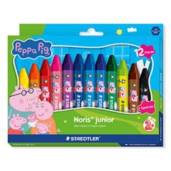 Staedtler – Peppa Pig Wax Crayons – 12 pcs Assorted (224 C12 L1) / Toys