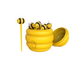 Winkee - Food Sticks with Container - Bee Food Pick Set & Bee Hive Container / Gadgets