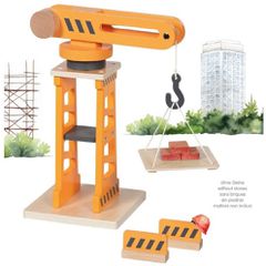 Goki - Rotating Crane with Two Safety Barriers (55824) / Toys