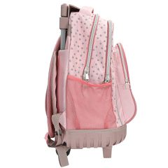 Topmodel - School Backpack Trolley - Rosé with Grey Polka Dots-thumb-4
