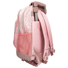 Topmodel - School Backpack Trolley - Rosé with Grey Polka Dots-thumb-3