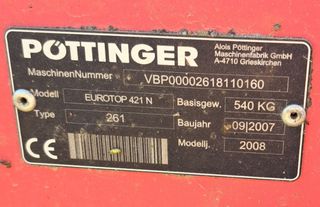 Χορτοσυλέκτες Pöttinger 2007 EUROTOP 421N-thumb-5