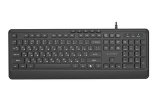 Gembird KB-MCH-05-CYRL Slim wired multimedia keyboard, black, RU layout