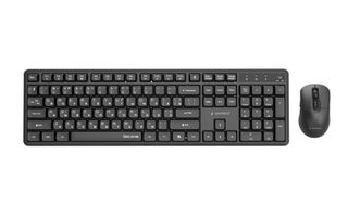 Gembird KBS-WMS-01-CYRL Silent key Pro Business wireless desktop set, black, RU layout
