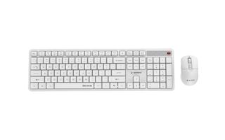 Gembird KBS-WMS-01-W Silent key Pro Business wireless desktop set, white, US layout