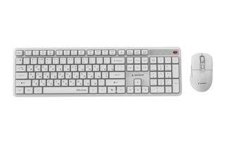 Gembird KBS-WMS-01-W-CYRL Silent key Pro Business wireless desktop set, white, RU layout