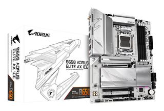 GIGABYTE B650 AORUS ELITE AX ICE Motherboard - Supports AMD Ryzen 9000 CPUs, 12+2+2 Phases Digital VRM, up to 8000MHz DDR5 (OC), 1xPCIe 5.0 + 2xPCIe 4.0 M.2, Wi-Fi 6E, 2.5GbE LAN, USB 3.2 Gen 2x2