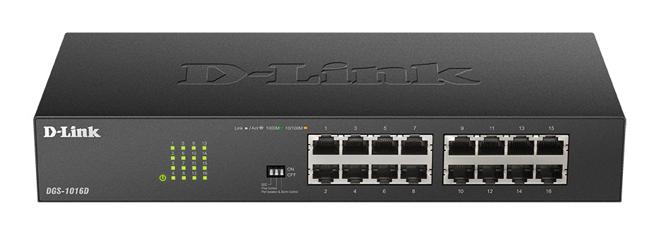 D-link - 16-port 10/100/1000 Gigabit Desktop Switch / Computers