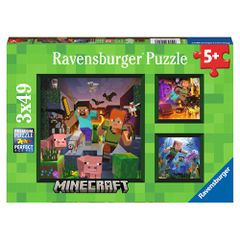 Minecraft puzzle 3x49pcs