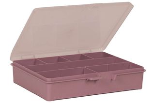 Raaco - Storage Box with 7 Compartments - Dark Pink - 4 x 17.9 x 15.1 cm / Toys