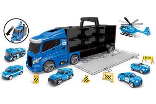 Contruck - Truck with rescue vehicles and signs, police (534653) / Toys