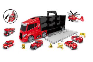 Contruck - Truck with rescue vehicles and signs, fire (534654) / Toys