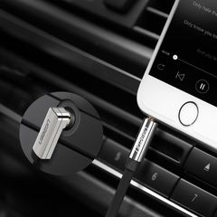 Ugreen flat cable audio cable AUX 3.5mm mini jack 1m silver (10597)-thumb-2