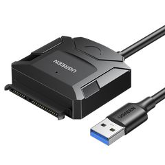 Ugreen 2.5'' / 3.5'' hard drive adapter cable (USB-A 3.0 - SATA) black (CR108)