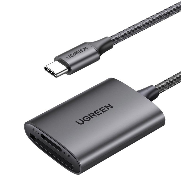Ugreen CM401 USB C 5Gb/s SD/TF Card Reader - Gray