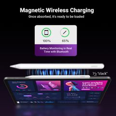 Ugreen LP653 stylus with wireless charging for iPad tablets - white-thumb-1