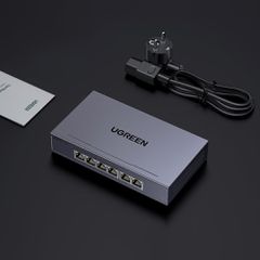 Switch Ugreen 6-Port 1Gb/s Ethernet Switch with PoE - Gray-thumb-2