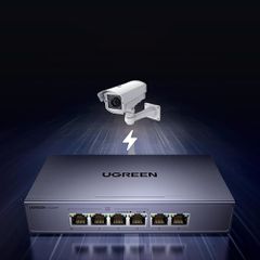 Switch Ugreen 6-Port 1Gb/s Ethernet Switch with PoE - Gray-thumb-3