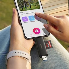 Ugreen 2in1 USB-C / USB-A SD 4.0 UHS-II Card Reader - Black-thumb-2
