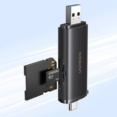 Ugreen 2in1 USB-C / USB-A SD 4.0 UHS-II Card Reader - Black-thumb-1