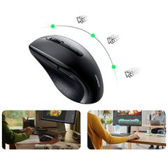 Ugreen Wireless Ergonomic Optical Mouse - Black-thumb-1