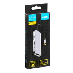iBox IUH3RJ4K interface hub USB Type-C 5000 Mbit/s Silver-thumb-3