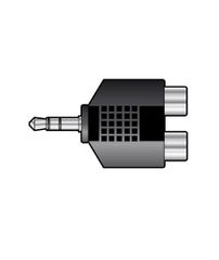 Qtx 759.490UK Αντάπτορας 3,5mm Stereo Jack Plug – 2 x RCA Phono Socket (Τεμάχιο)