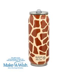 Θερμός ποτήρι με καλαμάκι από σιλικόνη "We Care", Giraffe Print 500ml