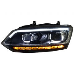 Μπροστινά Φανάρια Led Matrix Look Dynamic για VW Polo mk5 6R 6C 2009-2017