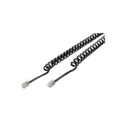 Καλώδιο γραμμής τηλεφώνου σπιράλ - 4P4C - 4m - 097060 - Black